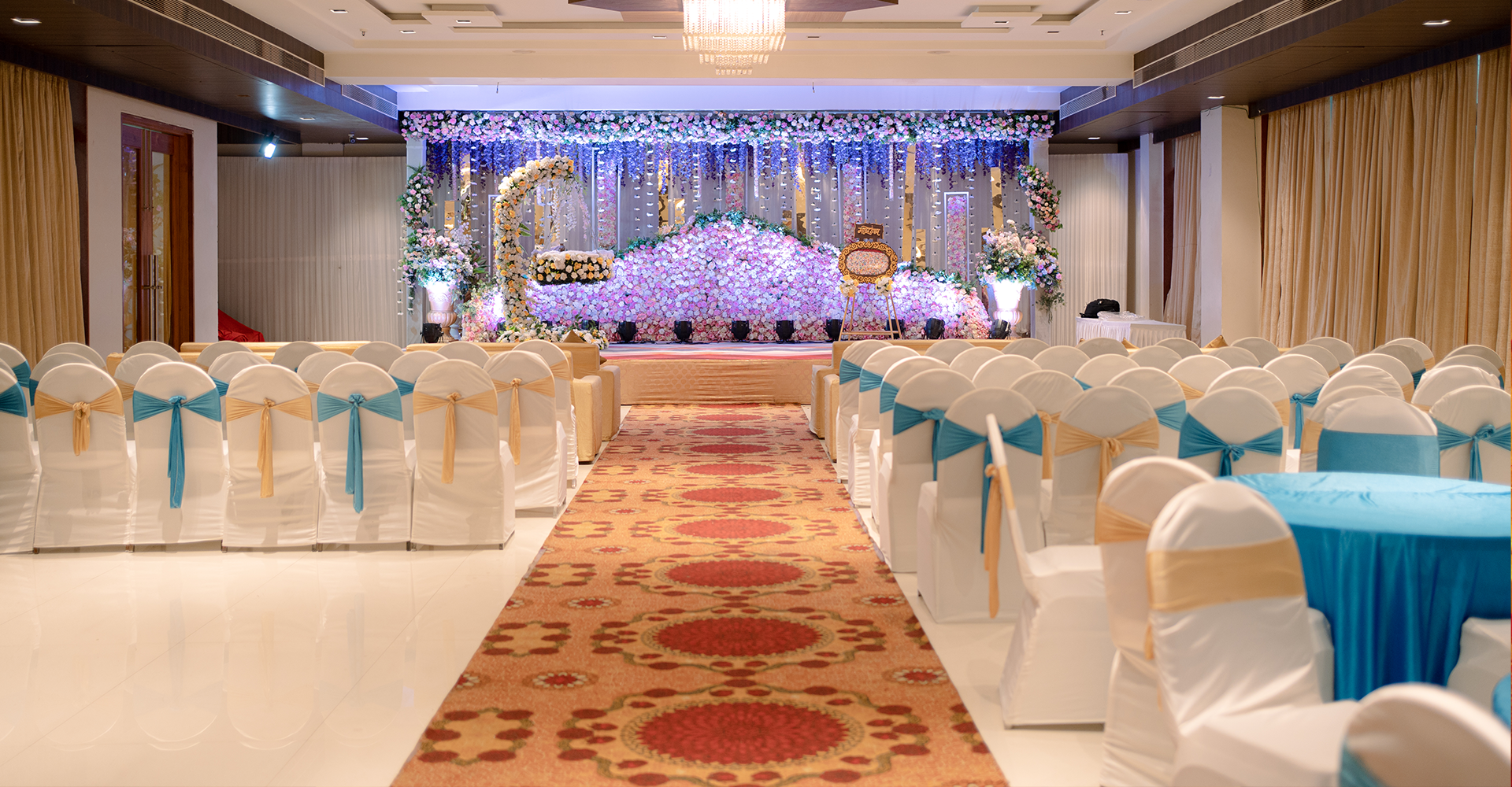 wedding setup at banquet hall in Virar
